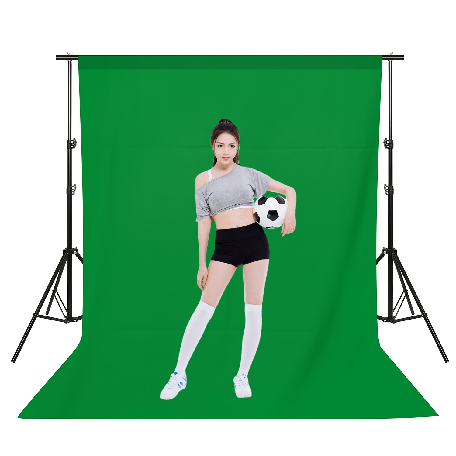 Green Screen Collapsible - Fotografie Hintergrund Hintergrund Stoff grün weiß