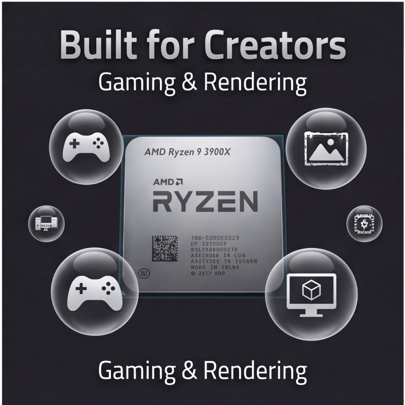 AMD Ryzen 9 3900X Computerproz – Amd Cpu Ryzen 9 Bewertung und Preis