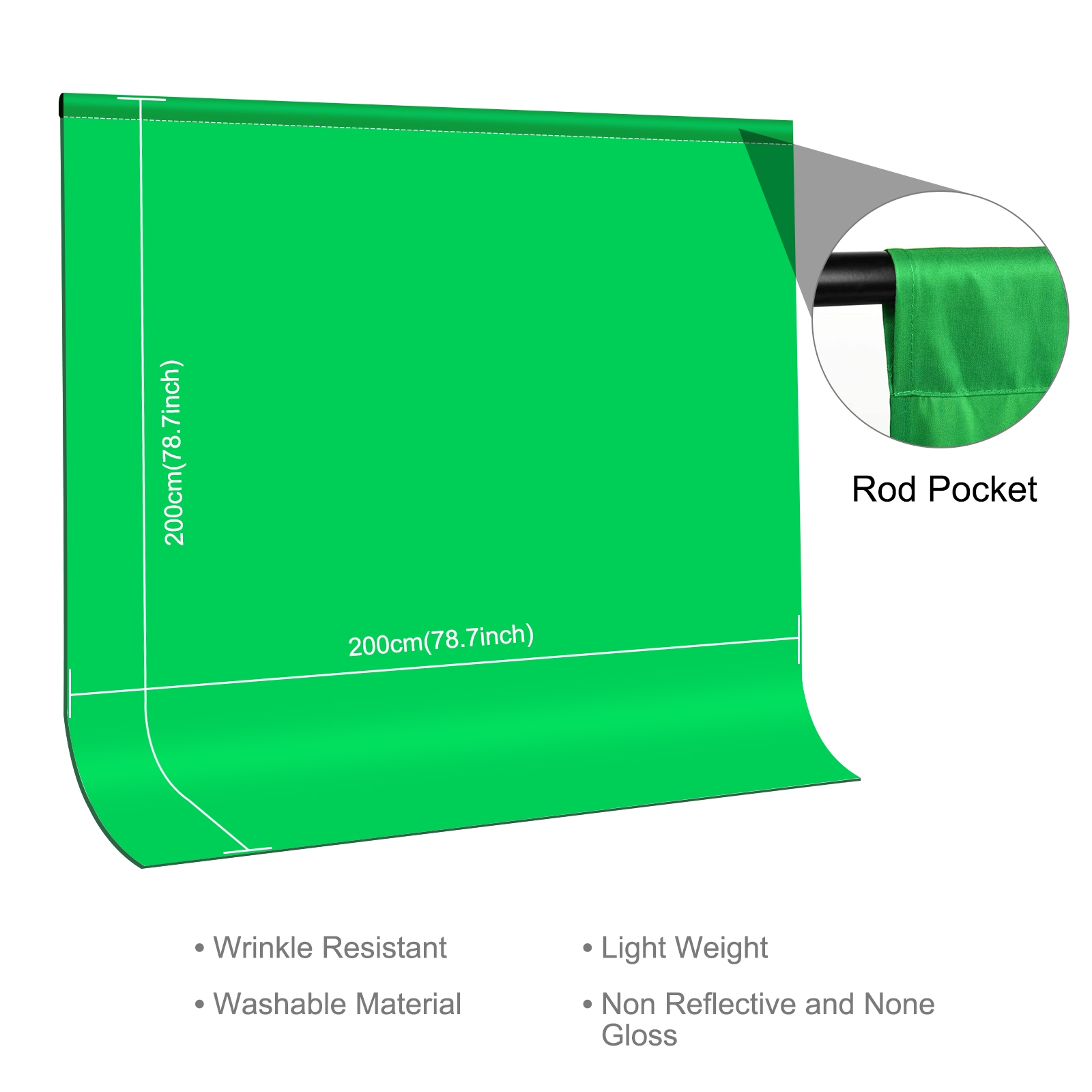 PULUZ 2m x 2m Fotohintergrund- – Green Screen Collapsible Bewertung und Preis